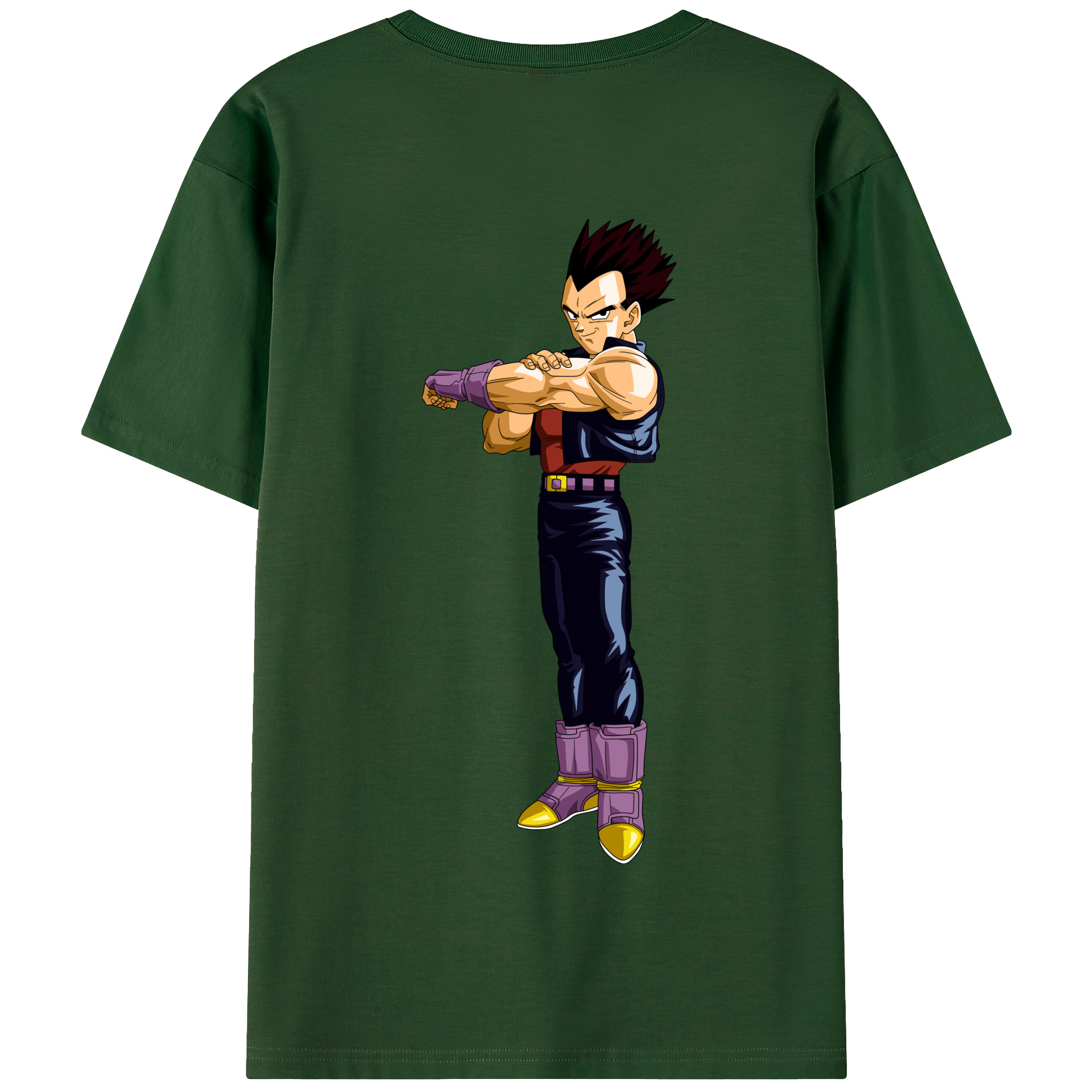 （画像用） ドラゴンボール ベジータ四世（Bejīta Yonsei）DRAGON BALL Vegeta IV 綿100％半袖Tシャツ（背面プリント）